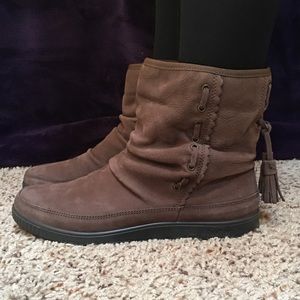 Brown Fur Lined Winter Booties